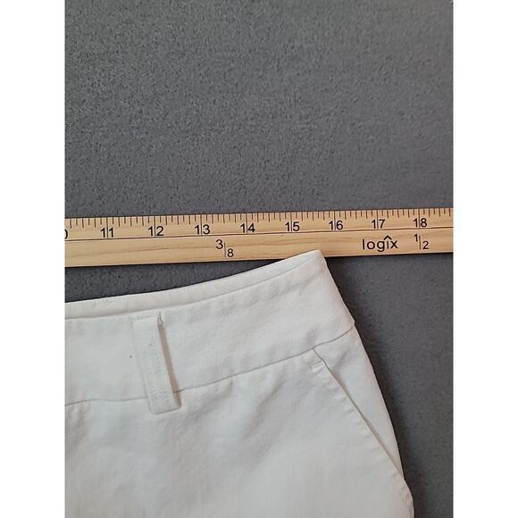 J. McLaughlin Women’s Size 10 White Celia Midi Shorts Cotton Twill EUC - Picture 6 of 11